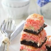 Neopolitan Gooey Cake Bars
