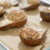 Cinnamon Roll-Stuffed Pears