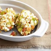 Baked, Stuffed Avocados with Quinoa, Tomatoes and Feta Recipe