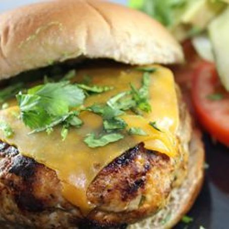 Chicken Cheddar and Guacamole Burgers