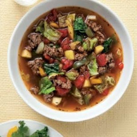 Sweet & Sour Beef-Cabbage Soup