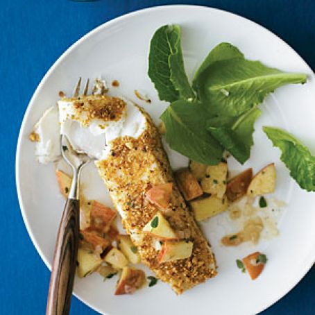 Hazelnut-Crusted Halibut with Apple Salsa
