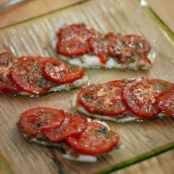 Fish with Tomatoes and Green Olive Tapenade