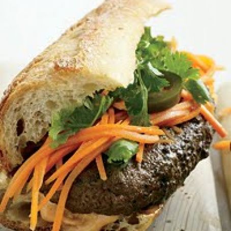 Vietnamese-Style Banh Mi Burgers