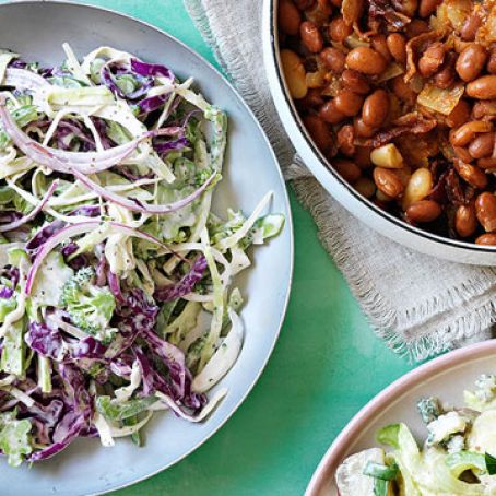 Broccoli and Red Cabbage Slaw