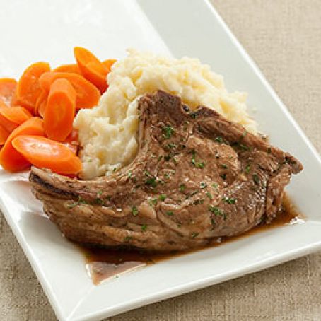 Red Wine-Braised Pork Chops
