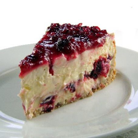 Cranberry Laced Cheesecake
