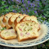French Savoury Ham, Cheese and Olive Cake