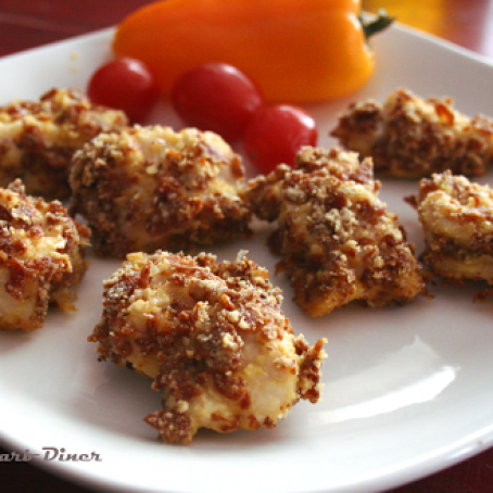 Low Carb Pepperoni Crusted Chicken Nuggets