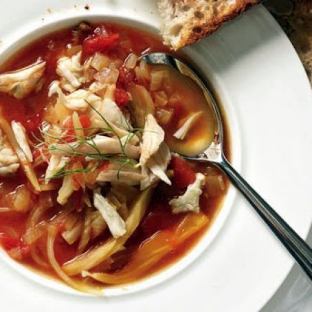 Tomato, Fennel and Crab Soup