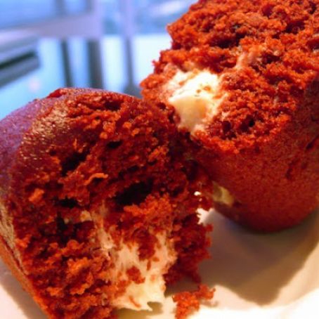 Red Velvet Cream Filled Cupcakes