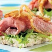 Roast Beef with Double Horseradish and Crisped Onions
