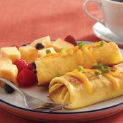 Bacon and Cheese Blintzes