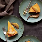 Pumpkin Cheesecake with Brown-Butter Pears