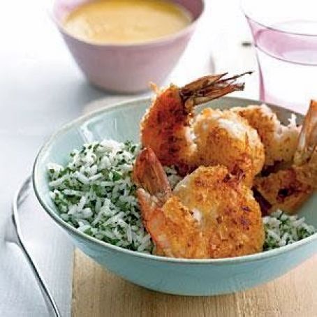 Coconut Shrimp with fiery mango sauce