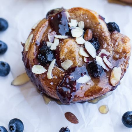 Vanilla Bean Blueberry Lemon + Cream Cheese Swirl Sticky Buns