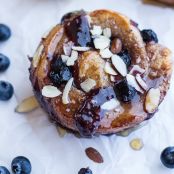 Vanilla Bean Blueberry Lemon + Cream Cheese Swirl Sticky Buns