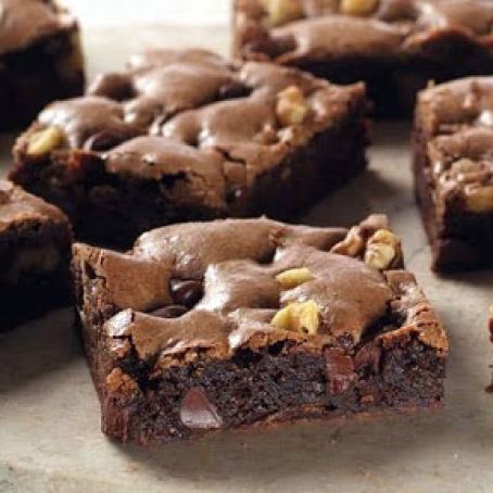 Easy Double Chocolate Chip Brownies