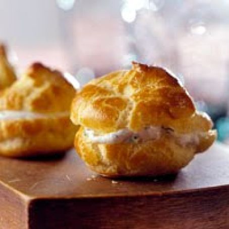 Mini Puffs with Goat Cheese and Herbs