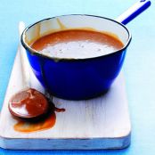 Rich salted-caramel sauce