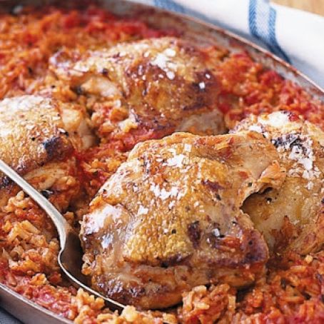Peruvian Grilled Chicken With Tomato Rice
