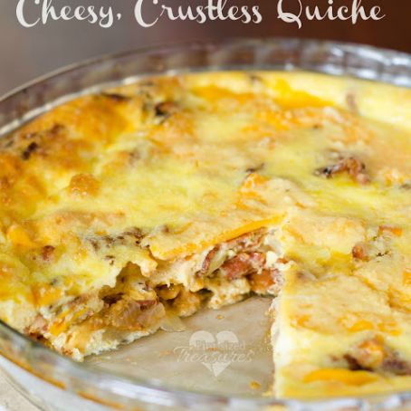Crustless Cheesy Bacon and Egg Quiche