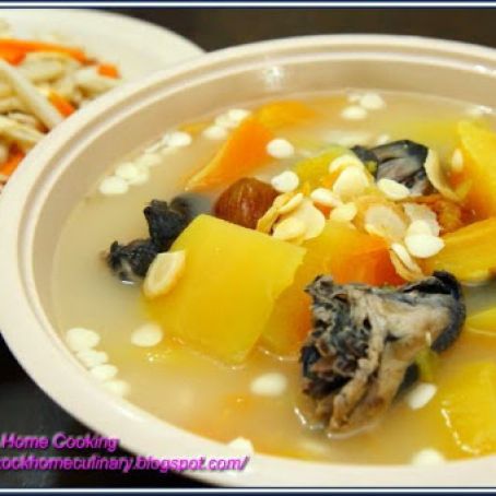 Papaya Soup with American Ginseng & Black Chicken Recipe