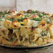 Paccheri and Cheese with Peas and Mint