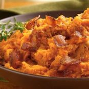Mashed Sweet Potatoes with Bacon