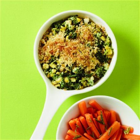 Parmesan creamed spinach and corn
