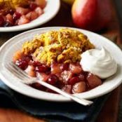 Spiced Pear-Cranberry Cobbler