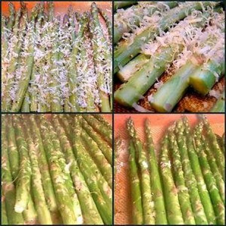 Parmesan crusted roasted asparagus