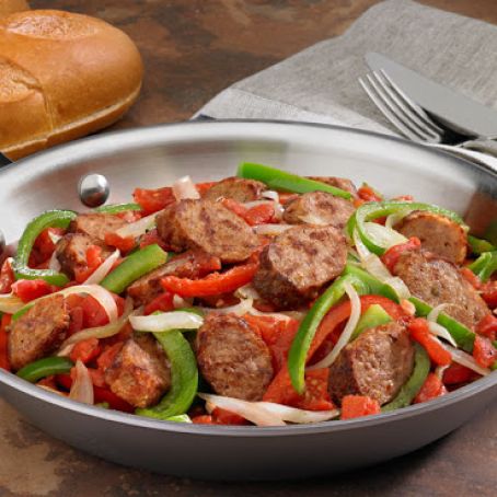 Italian Sausage, Onions & Peppers Skillet