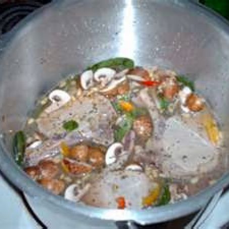 Pressure Cooker Saucy Herbed Pork Chops