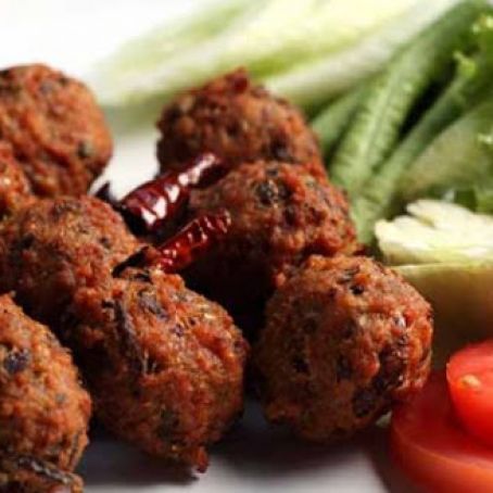 Asian Appetizer Meatballs/Hot N' Spicy Dipping Sauce