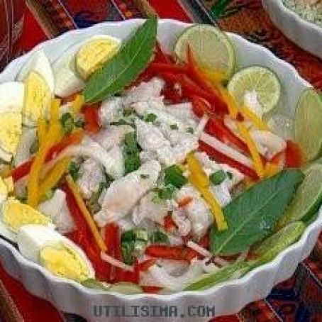 CEVICHE DE SALMON Y PESCADO BLANCO