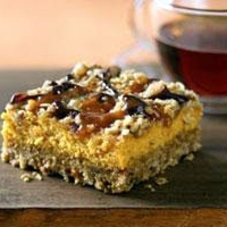 Pumpkin Streusel Cheesecake Bars