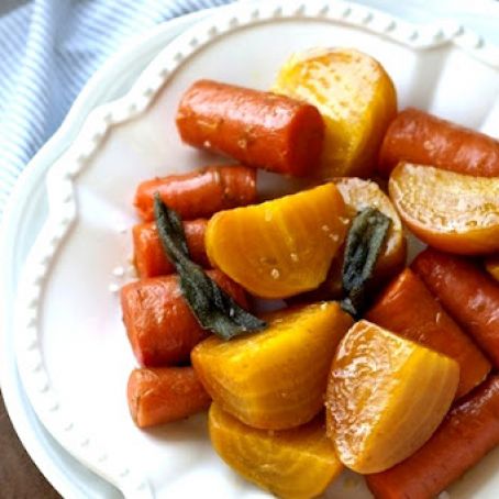Roasted Beets and Carrots with Sage