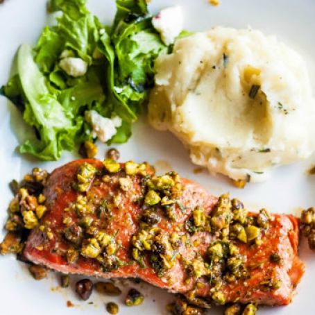Grilled Pistachio Salmon