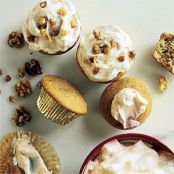 Walnut Cupcakes with Maple Frosting