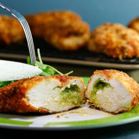 Garlicky Chicken Kiev with Herb Salad