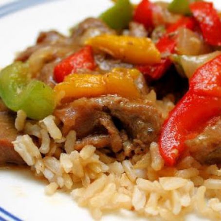 Pepper Steak with Rice