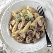PENNE w/MUSHROOMS & TARRAGON CREAM