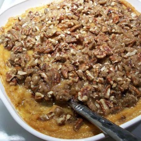 Sweet Potato Casserol with Praline Topping (canned)