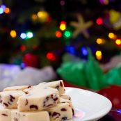 White Chocolate Cranberry Fudge