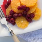 Orange Slices with Warm Cinnamon Raspberries