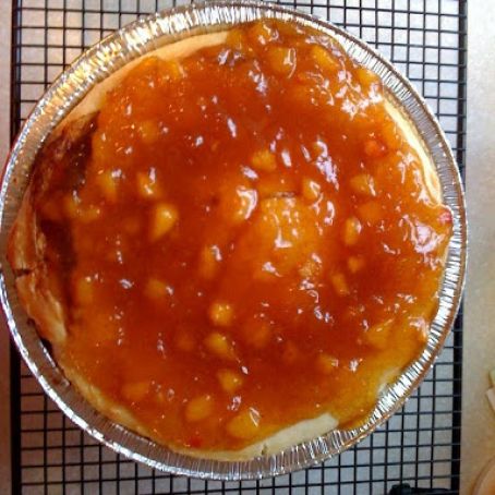 Peaches & Cream Cinnamon Roll