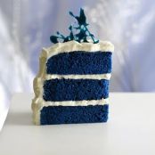 Blue Velvet Cake/Cupcakes with Marshmallow Frosting