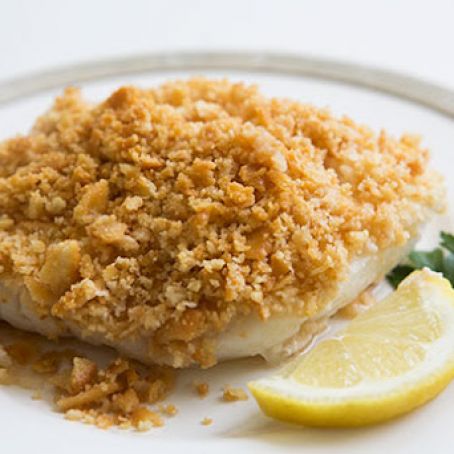 Baked Cod with Ritz Cracker Topping