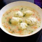 Peas-and-Carrots Soup with Dumplings